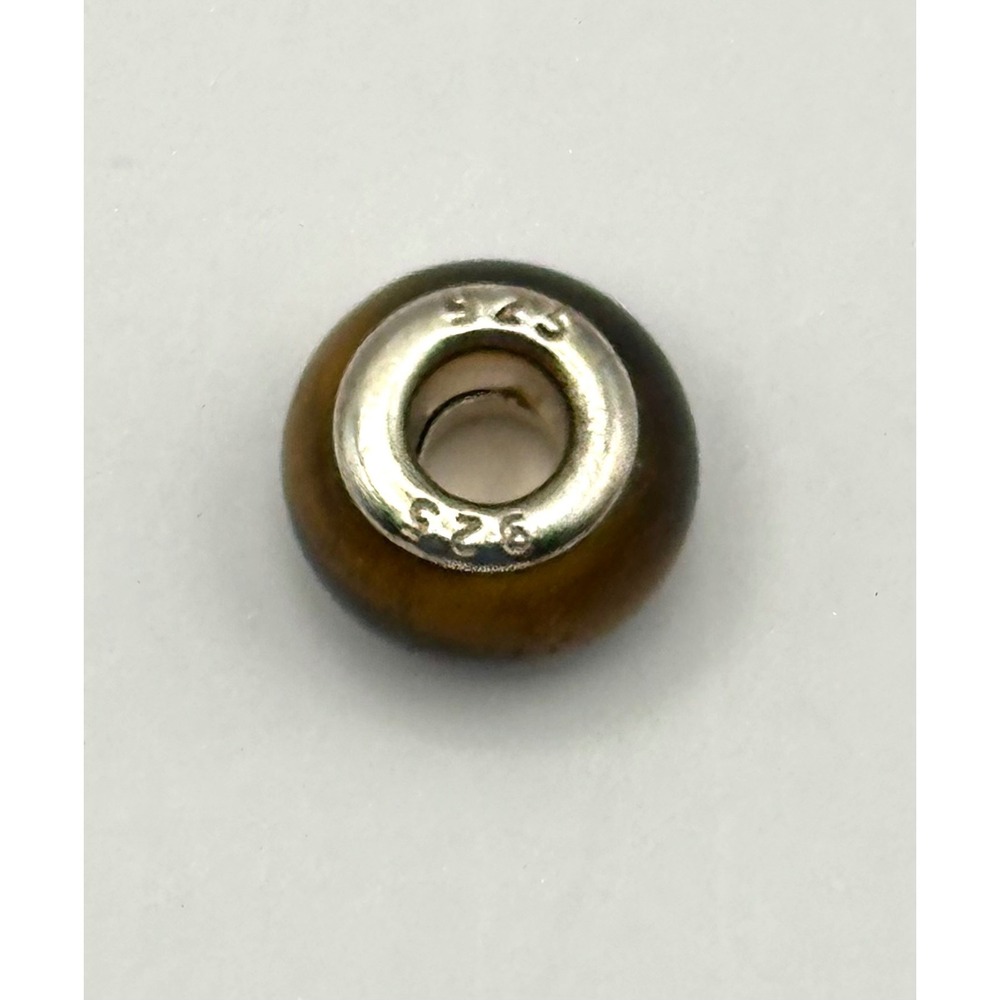 Tigers Eye Sterling Silver Bracelet Charm